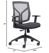 Mid-Back Chairs with Mesh Back & Fabric Seat